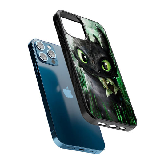 Toothless Eats Fish 2D Rubber Phone Case-Oxvistore