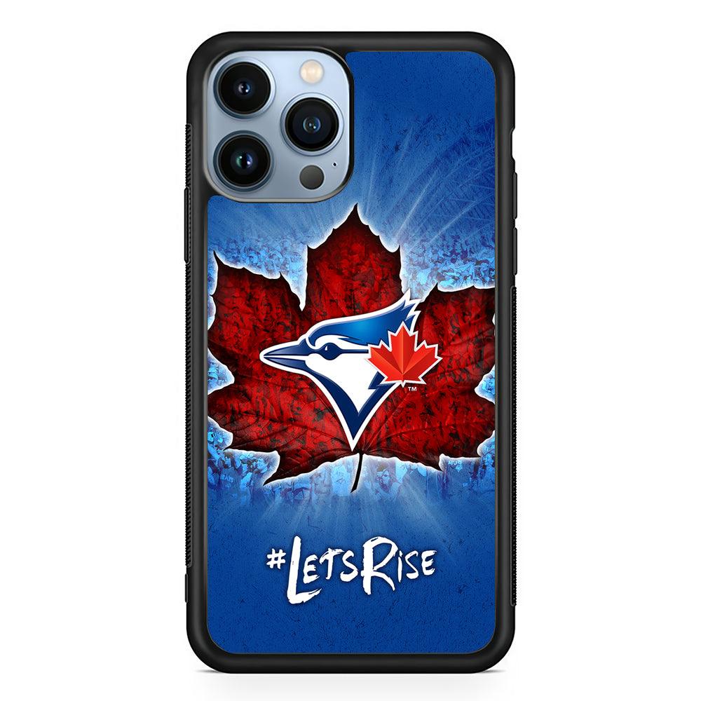 Toronto Blue Jays Lets Rise 2D Rubber Phone Case-Black-Oxvistore