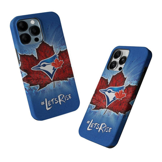 Toronto Blue Jays Lets Rise 2 in 1 Tough Phone Case-Oxvistore