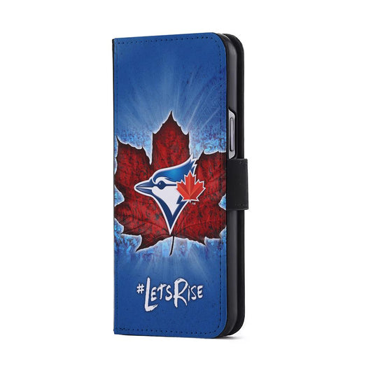 Toronto Blue Jays Lets Rise Flip Wallet Phone Case-Oxvistore