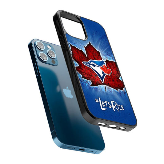 Toronto Blue Jays Lets Rise 2D Rubber Phone Case-Oxvistore