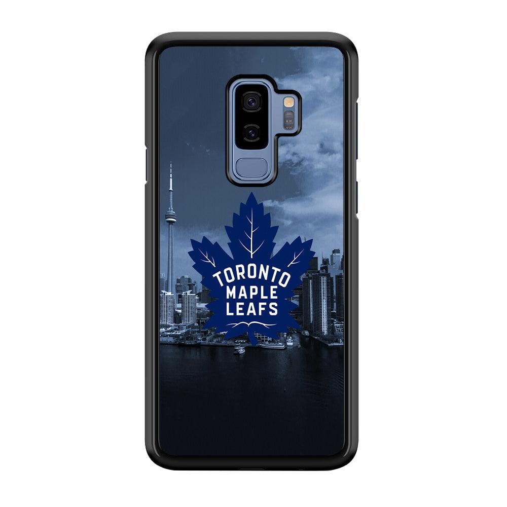 Toronto Maple Leafs Bluish Town Samsung Galaxy S9 Plus Case-Rubber Black (2D Case)-Oxvistore