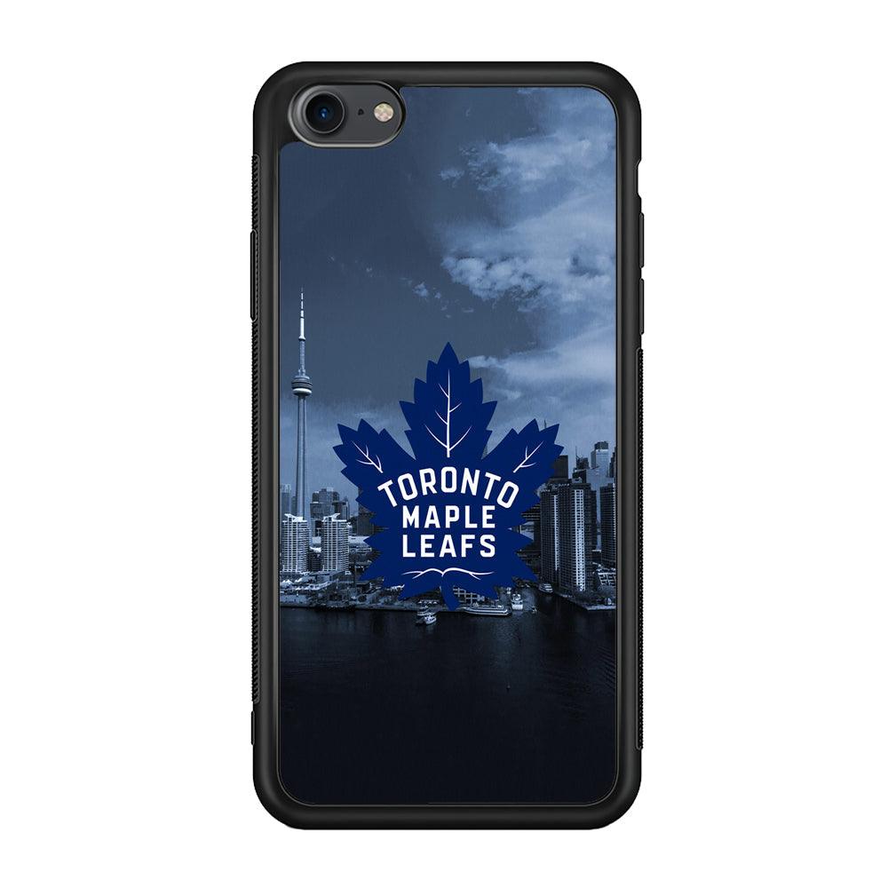 Toronto Maple Leafs Bluish Town iPhone 7 Case-Rubber Black (2D Case)-Oxvistore