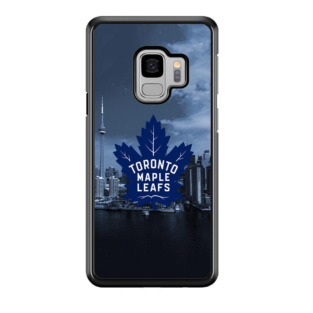 Toronto Maple Leafs Bluish Town Samsung Galaxy S9 Case-Rubber Black (2D Case)-Oxvistore