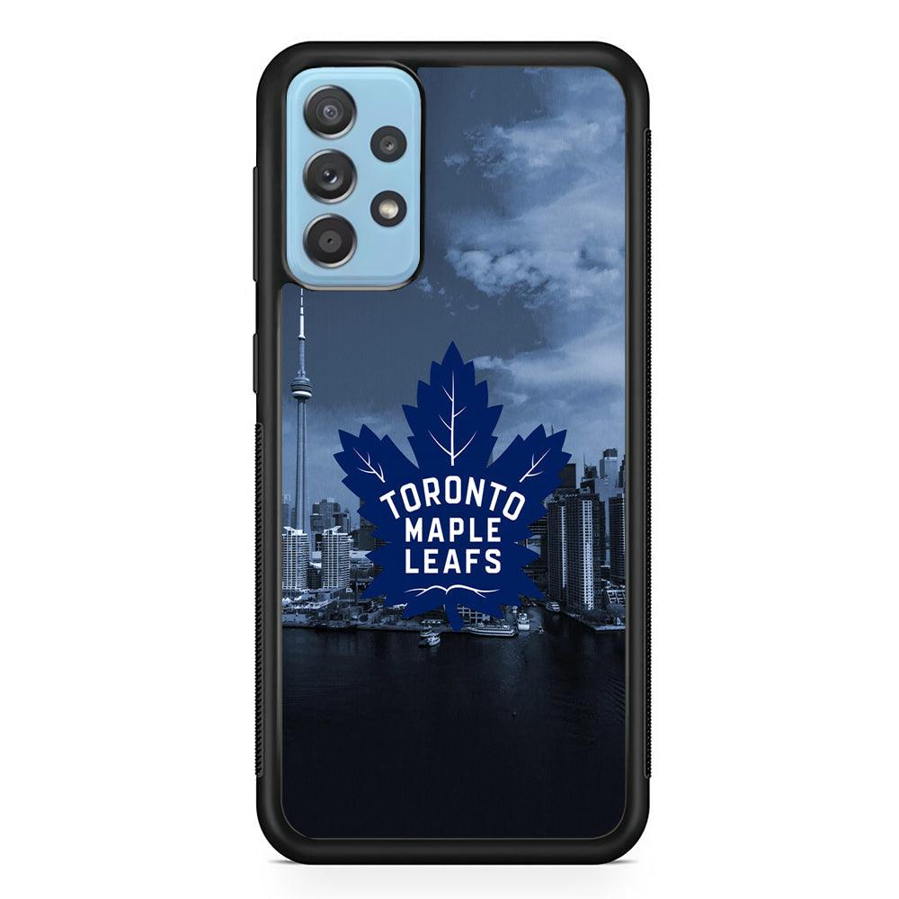 Toronto Maple Leafs Bluish Town Samsung Galaxy A72 Case-Rubber Black (2D Case)-Oxvistore