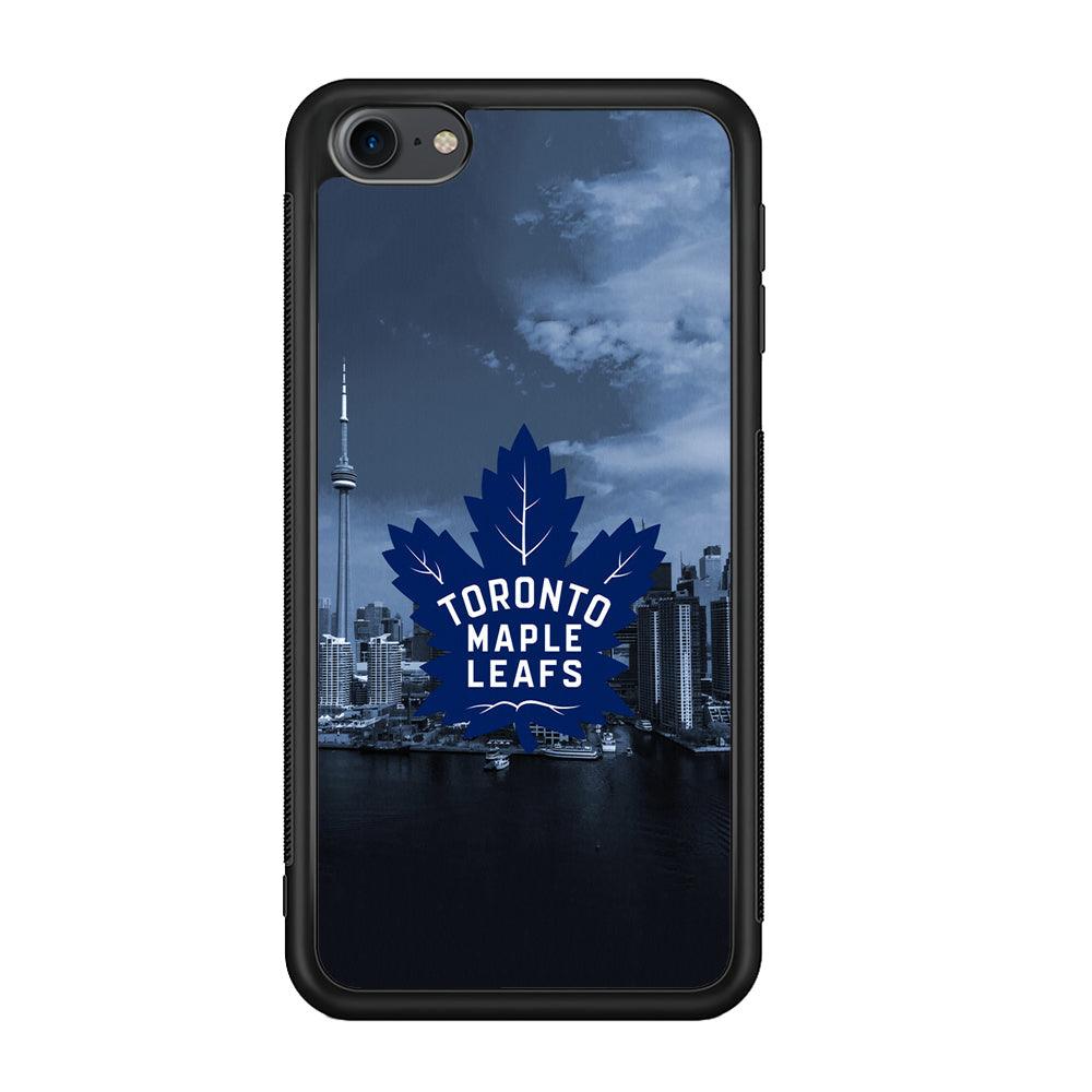 Toronto Maple Leafs Bluish Town iPod Touch 6 Case-Rubber Black (2D Case)-Oxvistore