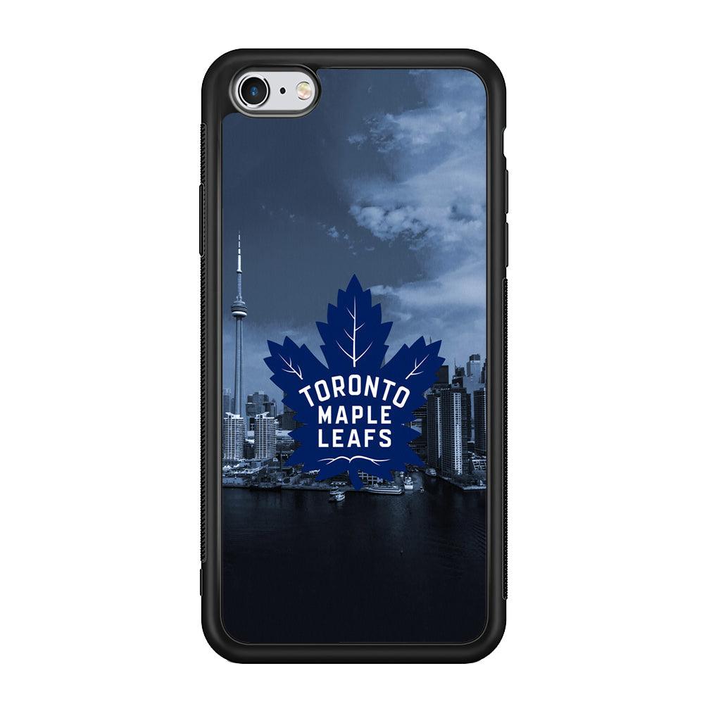Toronto Maple Leafs Bluish Town iPhone 6 Plus | 6s Plus Case-Rubber Black (2D Case)-Oxvistore