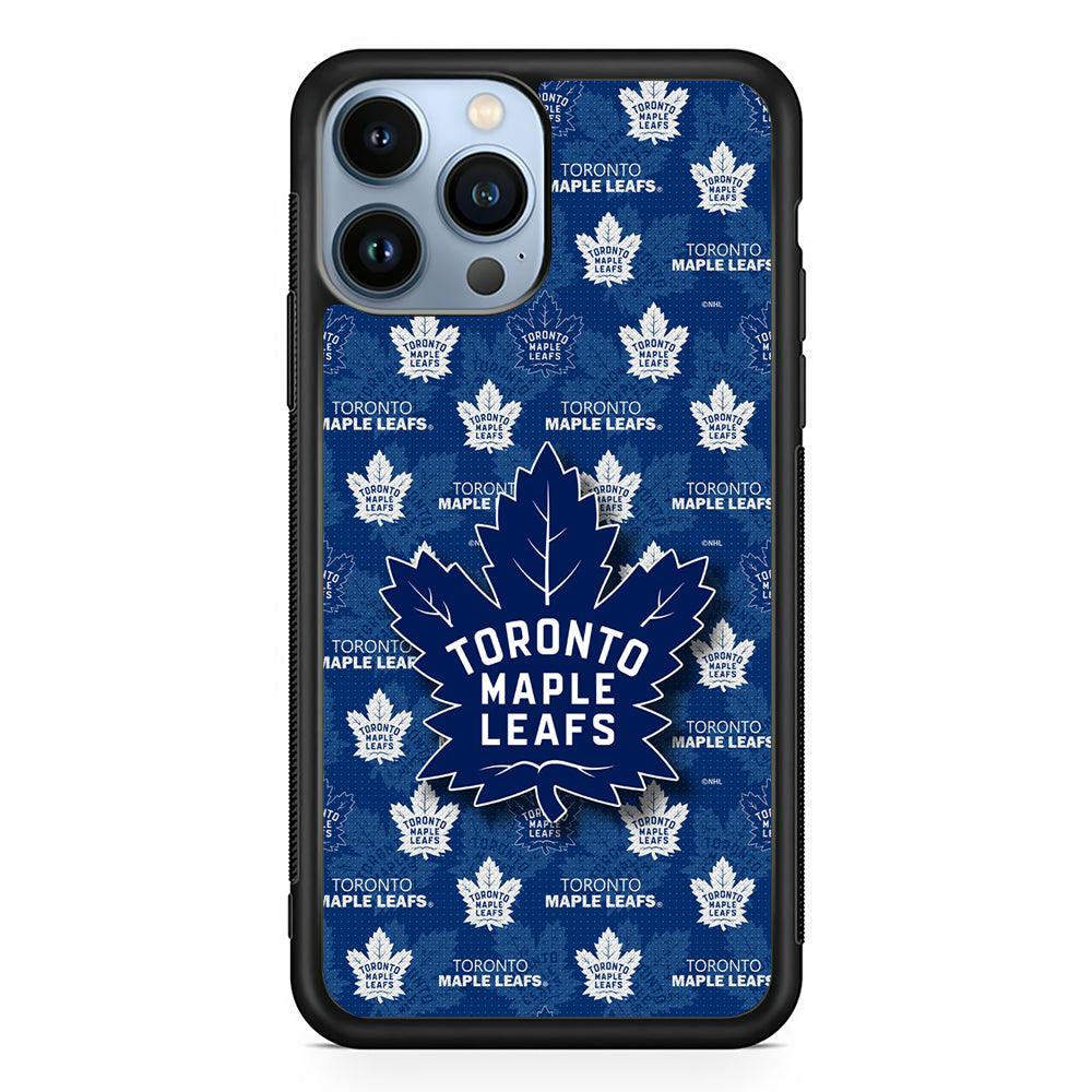 Toronto Maple Leafs Pattern 2D Rubber Phone Case-Black-Oxvistore