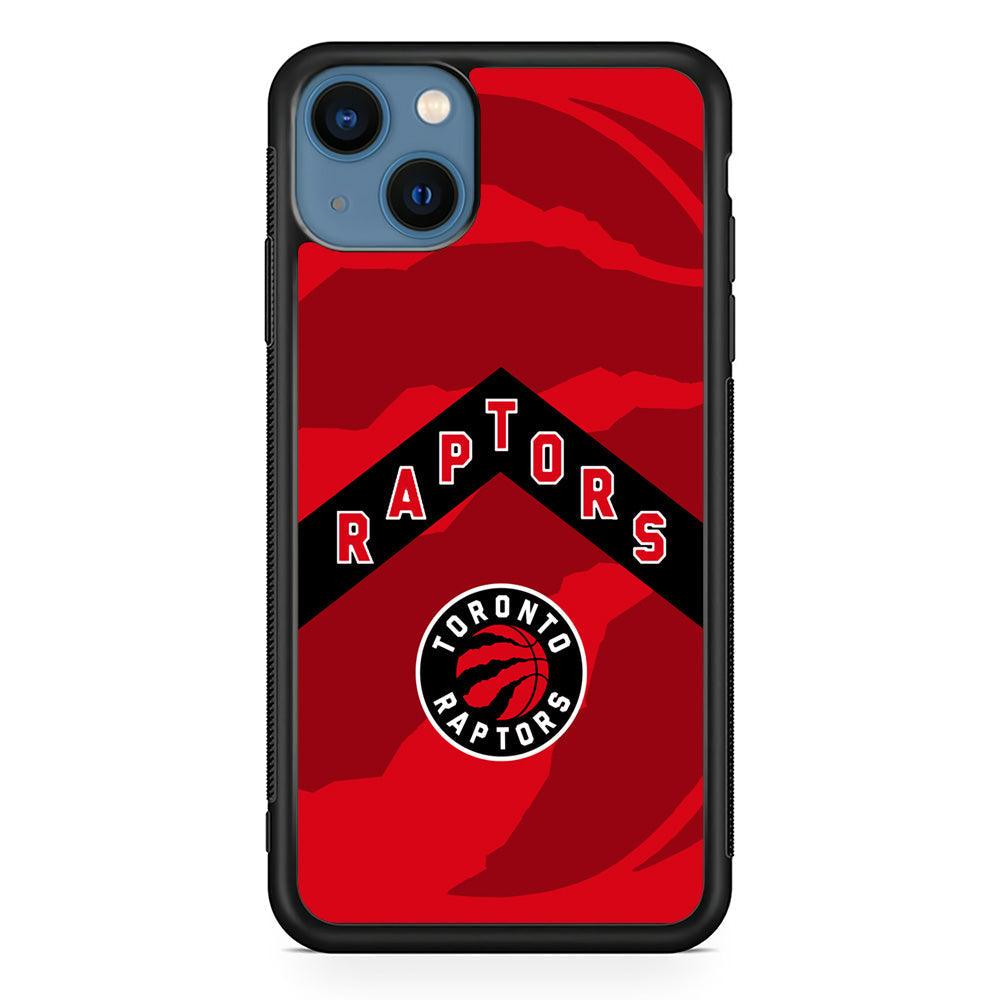 Toronto Raptors Black Triangle iPhone 15 Case-Rubber Black (2D Case)-Oxvistore