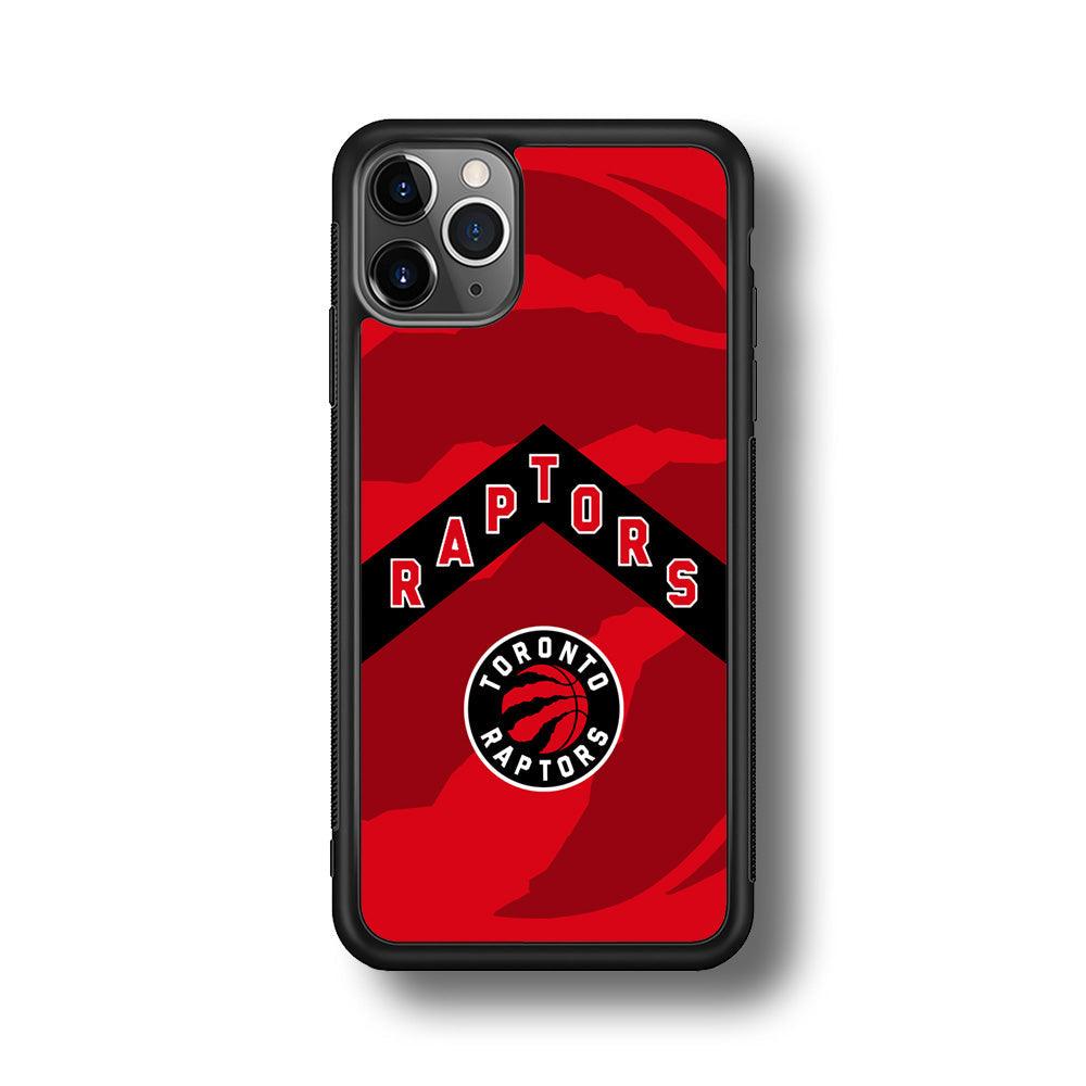 Toronto Raptors Black Triangle iPhone 11 Pro Case-Rubber Black (2D Case)-Oxvistore