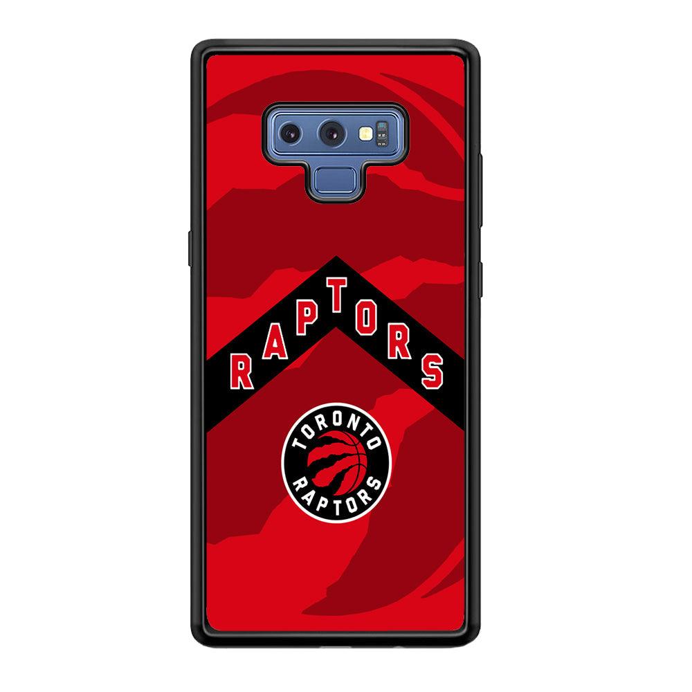 Toronto Raptors Black Triangle Samsung Galaxy Note 9 Case-Rubber Black (2D Case)-Oxvistore