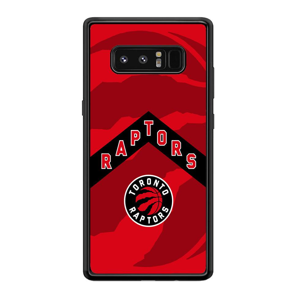 Toronto Raptors Black Triangle Samsung Galaxy Note 8 Case-Rubber Black (2D Case)-Oxvistore