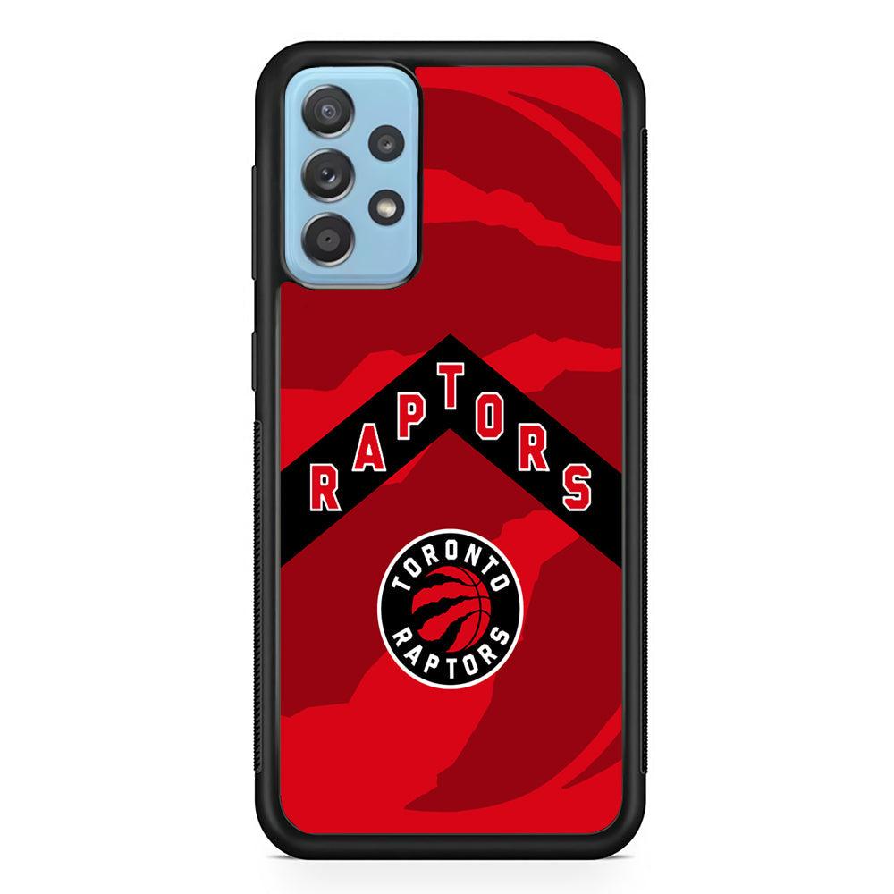 Toronto Raptors Black Triangle Samsung Galaxy A72 Case-Rubber Black (2D Case)-Oxvistore