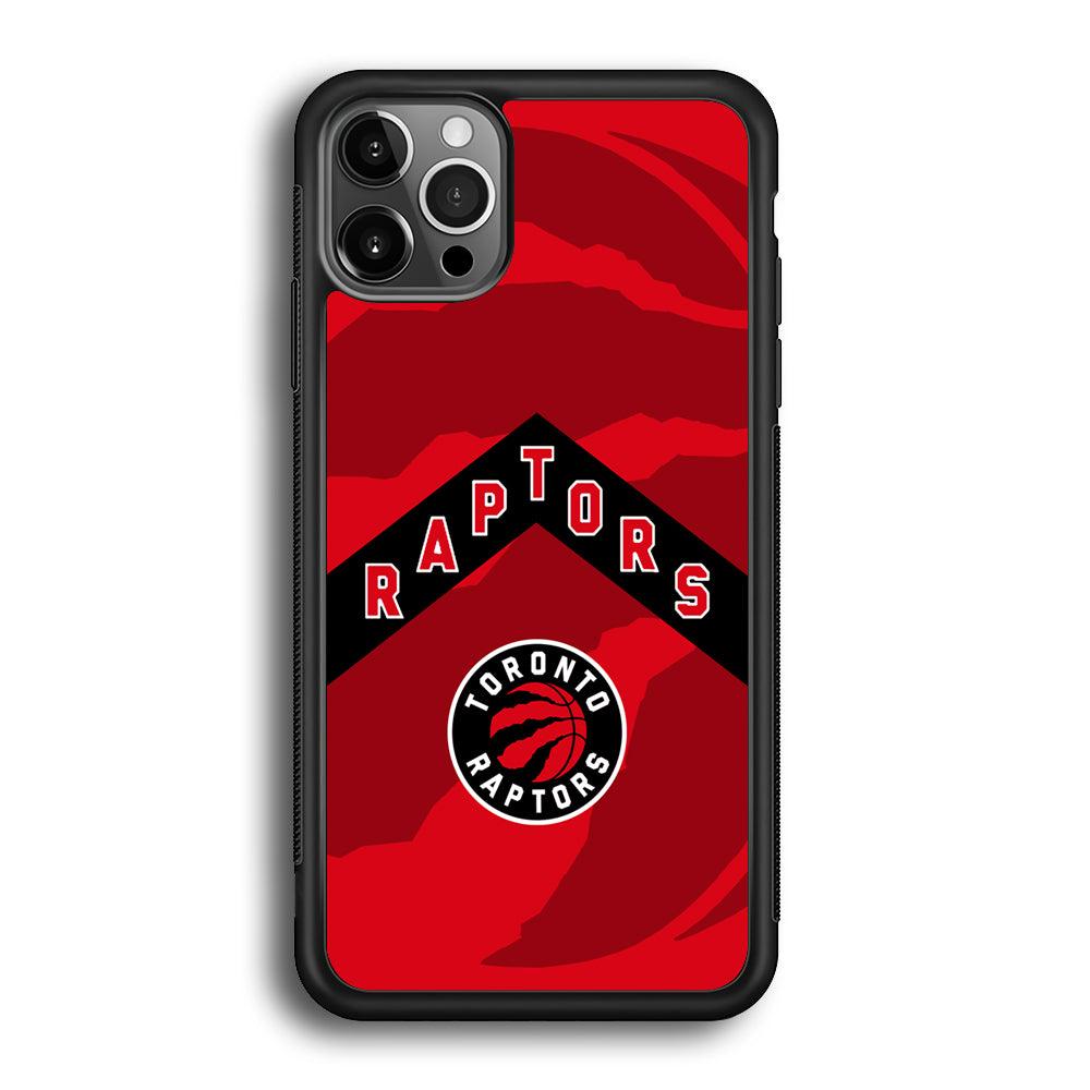 Toronto Raptors Black Triangle iPhone 12 Pro Max Case-Rubber Black (2D Case)-Oxvistore