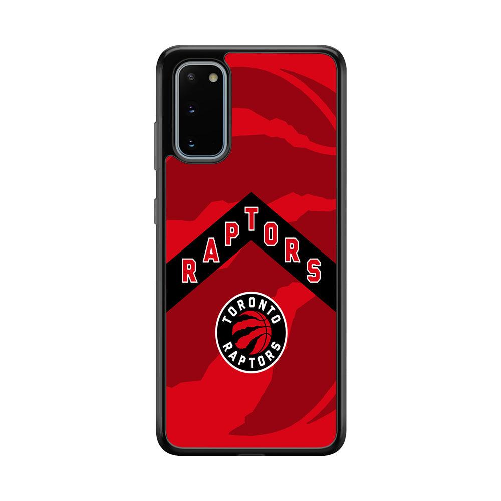 Toronto Raptors Black Triangle Samsung Galaxy S20 Case-Rubber Black (2D Case)-Oxvistore