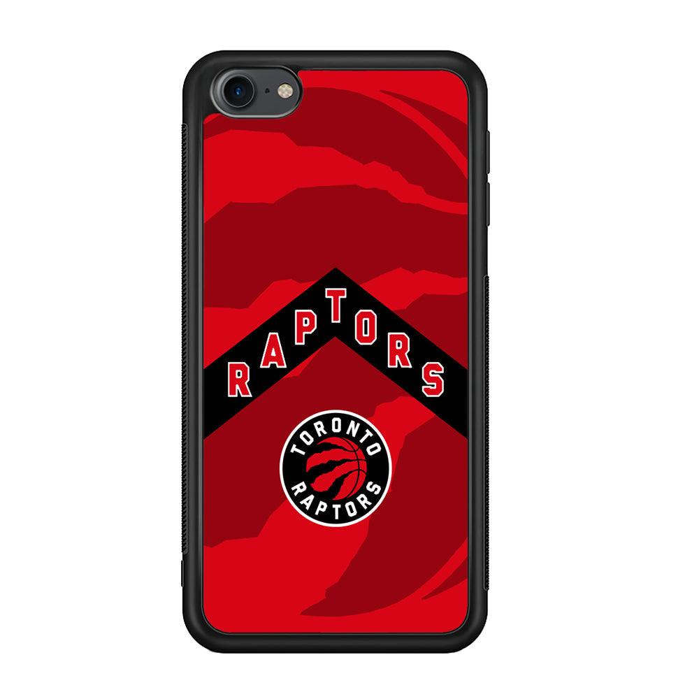 Toronto Raptors Black Triangle iPod Touch 6 Case-Rubber Black (2D Case)-Oxvistore
