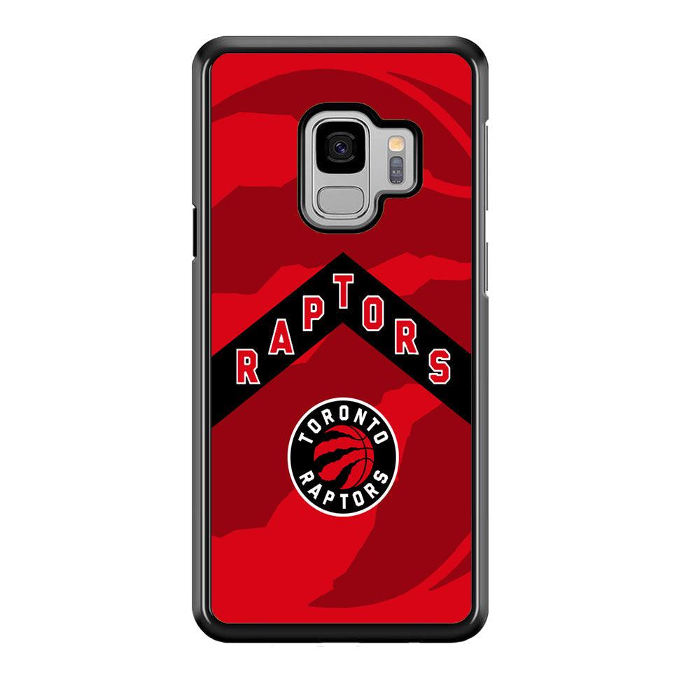 Toronto Raptors Black Triangle Samsung Galaxy S9 Case-Rubber Black (2D Case)-Oxvistore