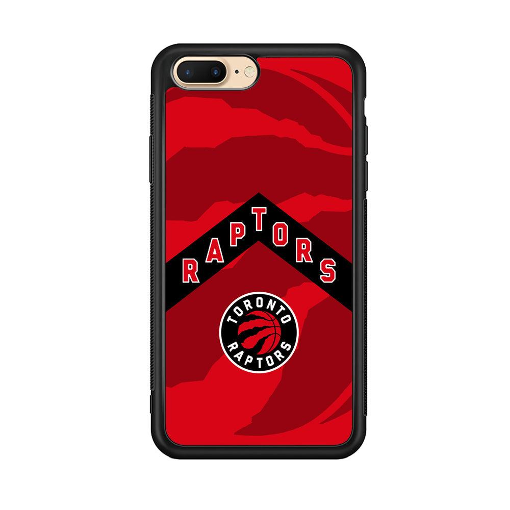 Toronto Raptors Black Triangle iPhone 7 Plus Case-Rubber Black (2D Case)-Oxvistore