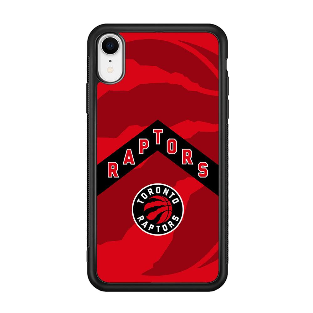 Toronto Raptors Black Triangle iPhone XR Case-Rubber Black (2D Case)-Oxvistore