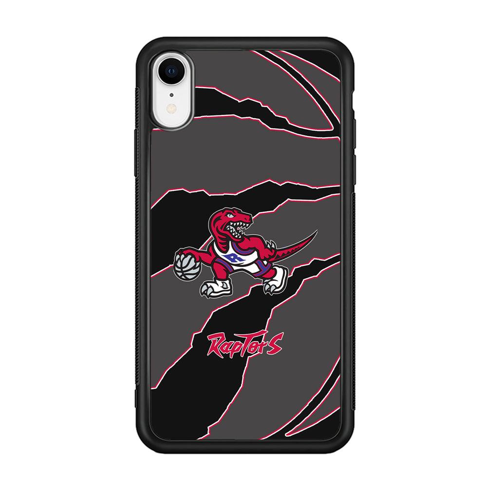 Toronto Raptors Bounce The Ball iPhone XR Case-Rubber Black (2D Case)-Oxvistore