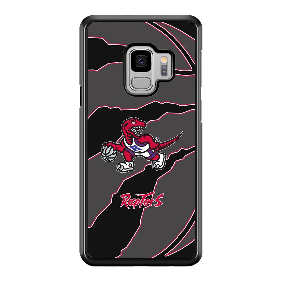 Toronto Raptors Bounce The Ball Samsung Galaxy S9 Case-Rubber Black (2D Case)-Oxvistore