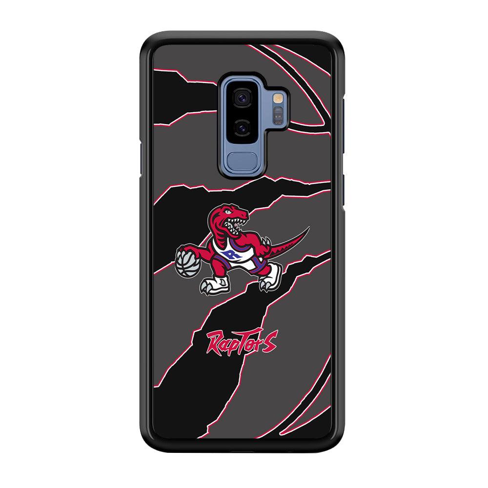 Toronto Raptors Bounce The Ball Samsung Galaxy S9 Plus Case-Rubber Black (2D Case)-Oxvistore
