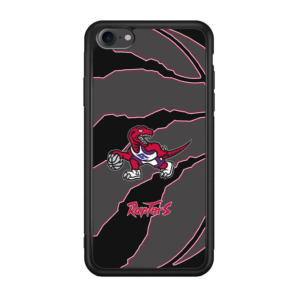 Toronto Raptors Bounce The Ball iPhone 7 Case-Rubber Black (2D Case)-Oxvistore