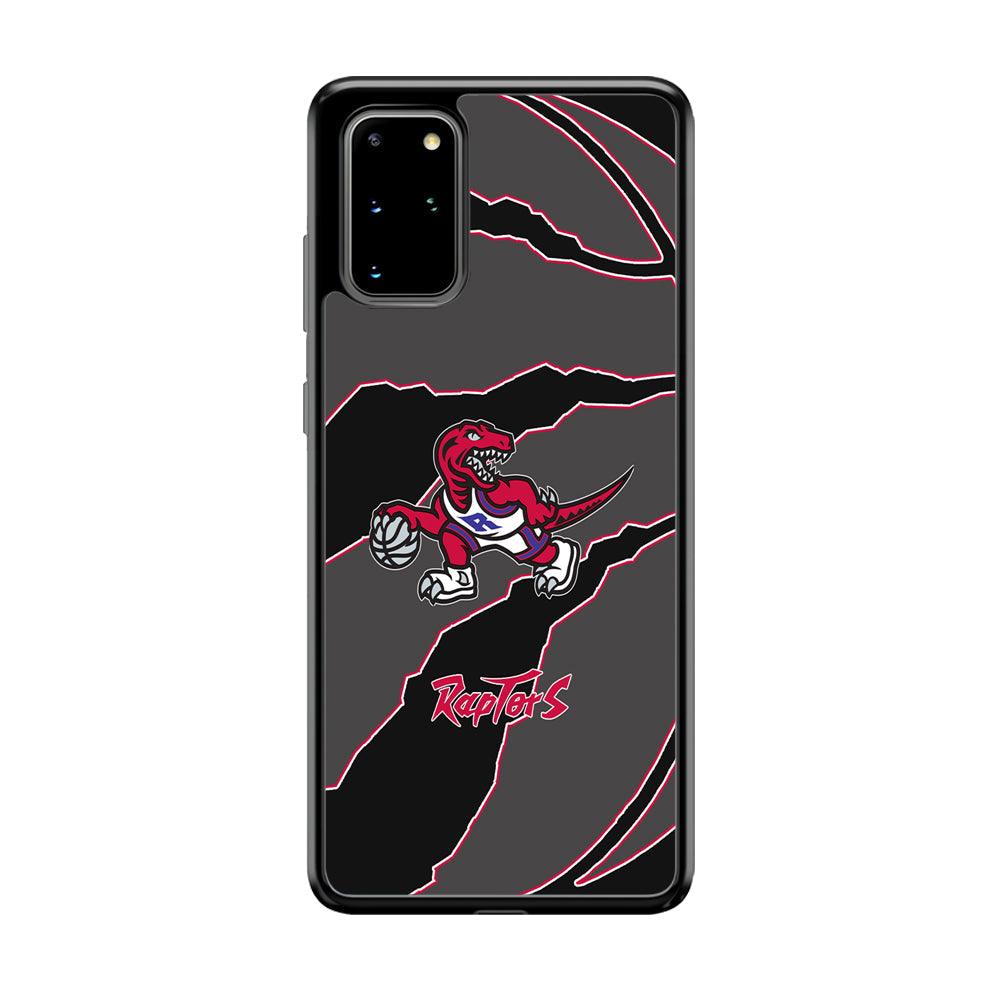 Toronto Raptors Bounce The Ball Samsung Galaxy S20 Plus Case-Rubber Black (2D Case)-Oxvistore