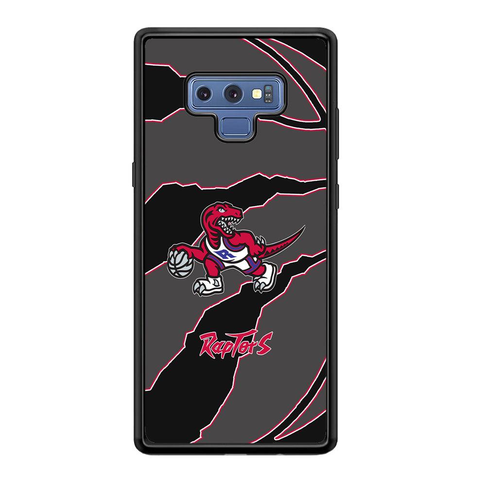 Toronto Raptors Bounce The Ball Samsung Galaxy Note 9 Case-Rubber Black (2D Case)-Oxvistore