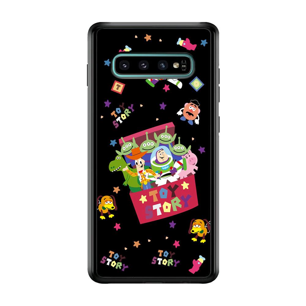 Toy Story Box of Tale Samsung Galaxy S10 Plus Case-Rubber Black (2D Case)-Oxvistore