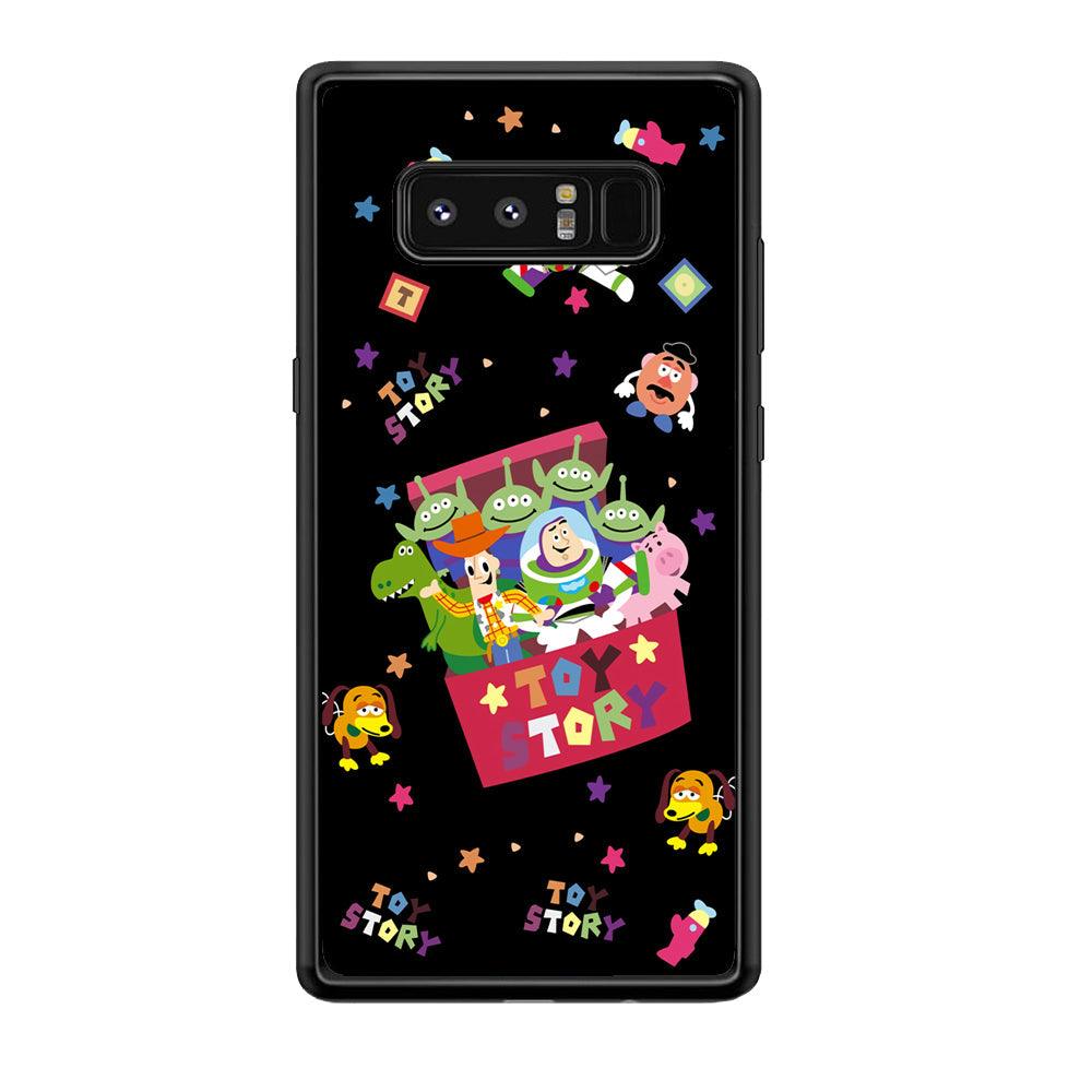 Toy Story Box of Tale Samsung Galaxy Note 8 Case-Rubber Black (2D Case)-Oxvistore
