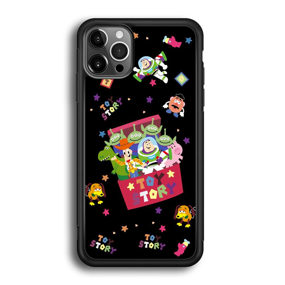 Toy Story Box of Tale iPhone 12 Pro Max Case-Rubber Black (2D Case)-Oxvistore