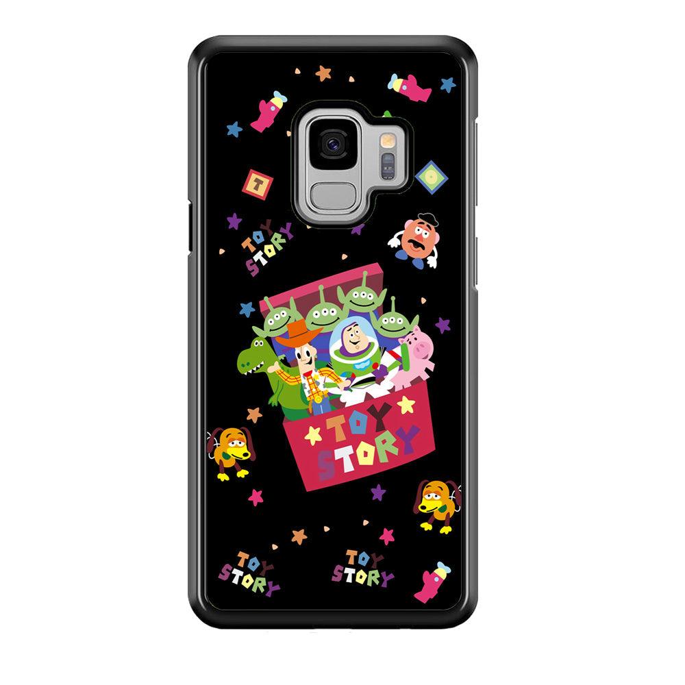 Toy Story Box of Tale Samsung Galaxy S9 Case-Rubber Black (2D Case)-Oxvistore