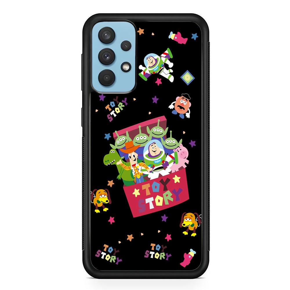 Toy Story Box of Tale Samsung Galaxy A32 Case-Rubber Black (2D Case)-Oxvistore
