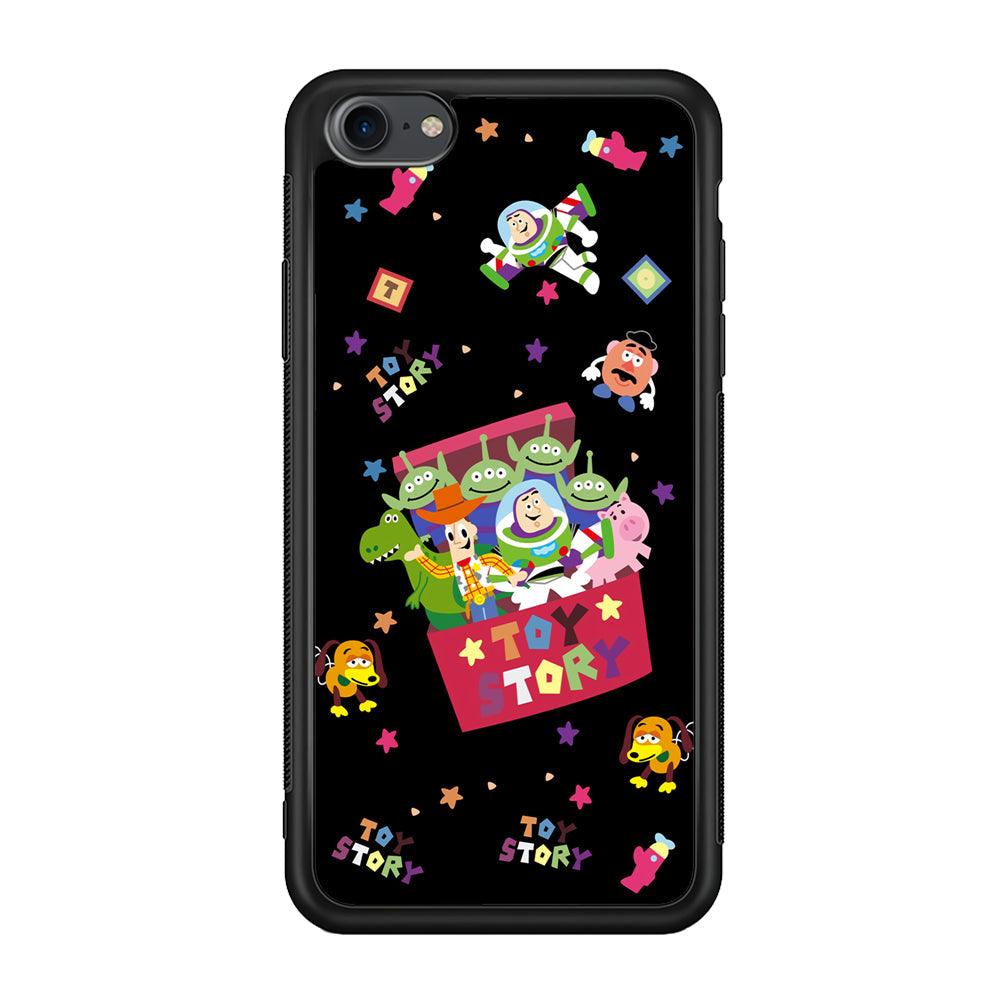 Toy Story Box of Tale iPhone 8 Case-Rubber Black (2D Case)-Oxvistore