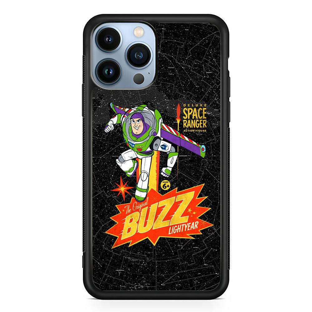 Toy Story Buzz Lightyear Space Ranger iPhone 13 Pro Max Case-Rubber Black (2D Case)-Oxvistore
