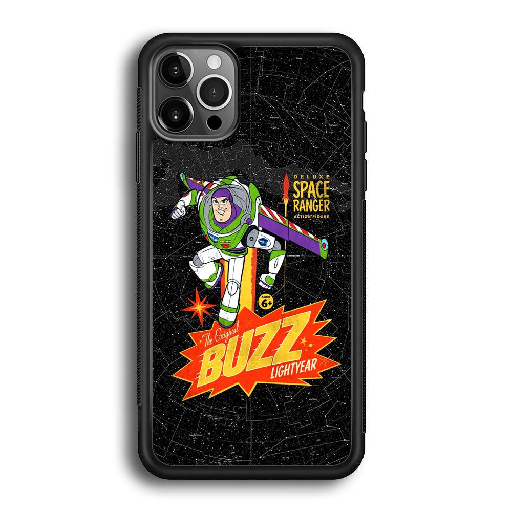 Toy Story Buzz Lightyear Space Ranger iPhone 12 Pro Max Case-Rubber Black (2D Case)-Oxvistore