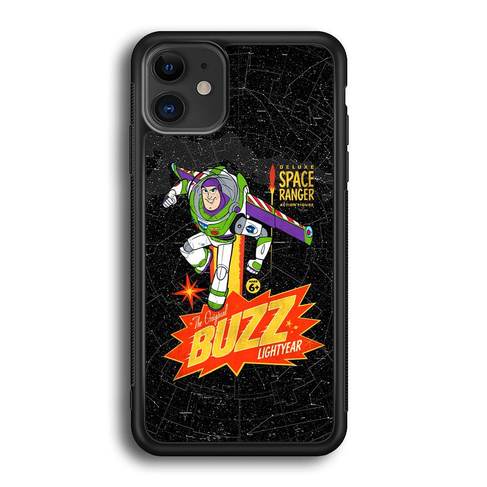 Toy Story Buzz Lightyear Space Ranger iPhone 12 Case-Rubber Black (2D Case)-Oxvistore