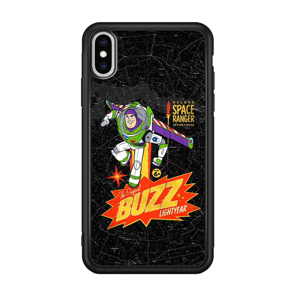 Toy Story Buzz Lightyear Space Ranger iPhone Xs Max Case-Rubber Black (2D Case)-Oxvistore