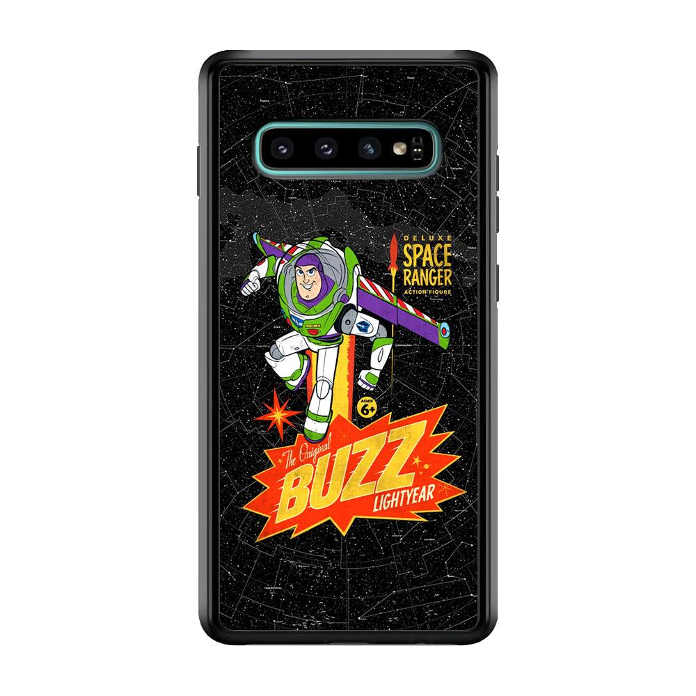 Toy Story Buzz Lightyear Space Ranger Samsung Galaxy S10 Case-Rubber Black (2D Case)-Oxvistore