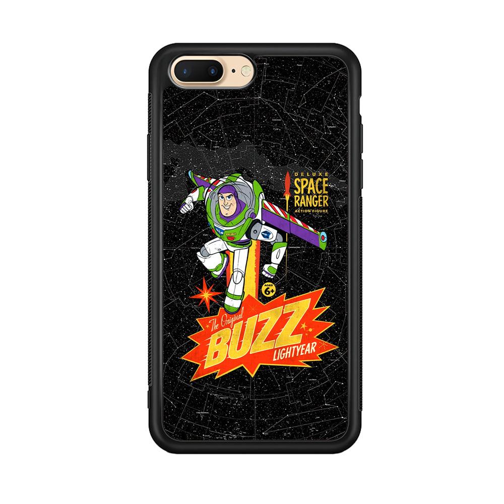 Toy Story Buzz Lightyear Space Ranger iPhone 7 Plus Case-Rubber Black (2D Case)-Oxvistore