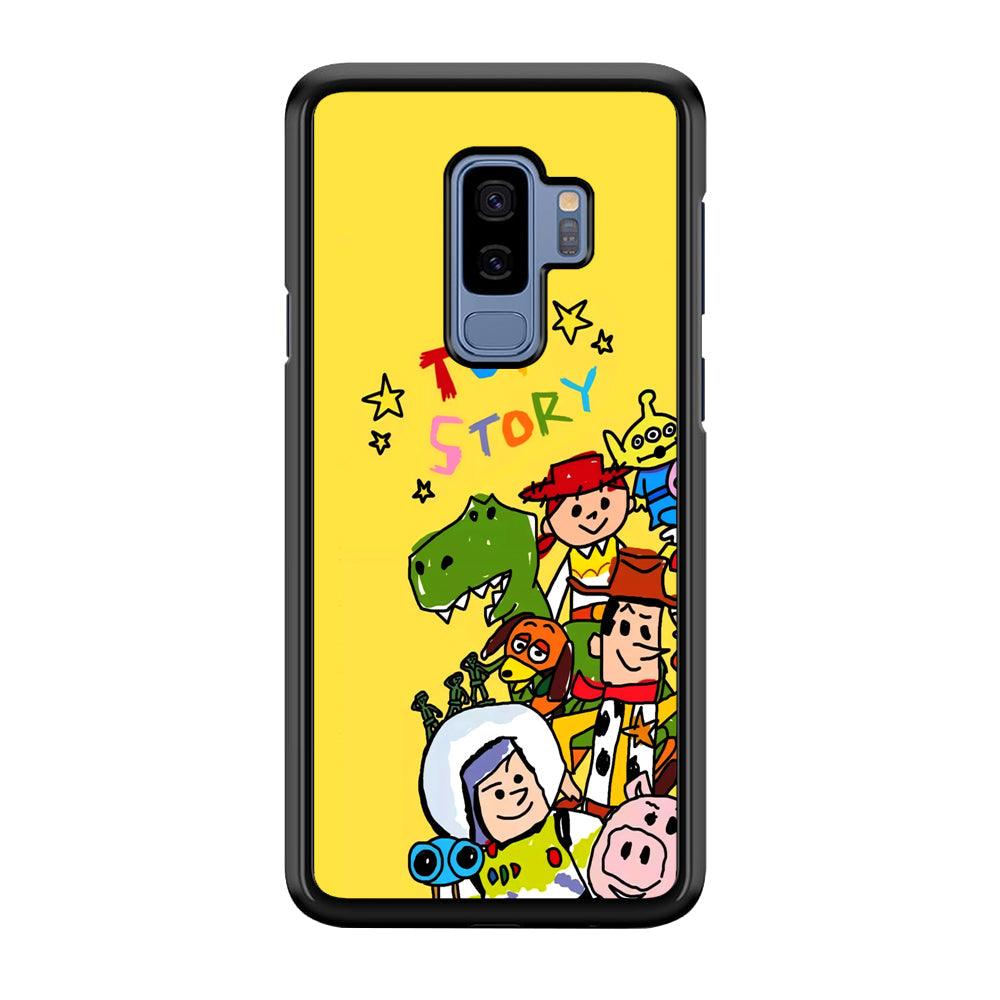 Toy Story Crayon Drawing Samsung Galaxy S9 Plus Case-Rubber Black (2D Case)-Oxvistore