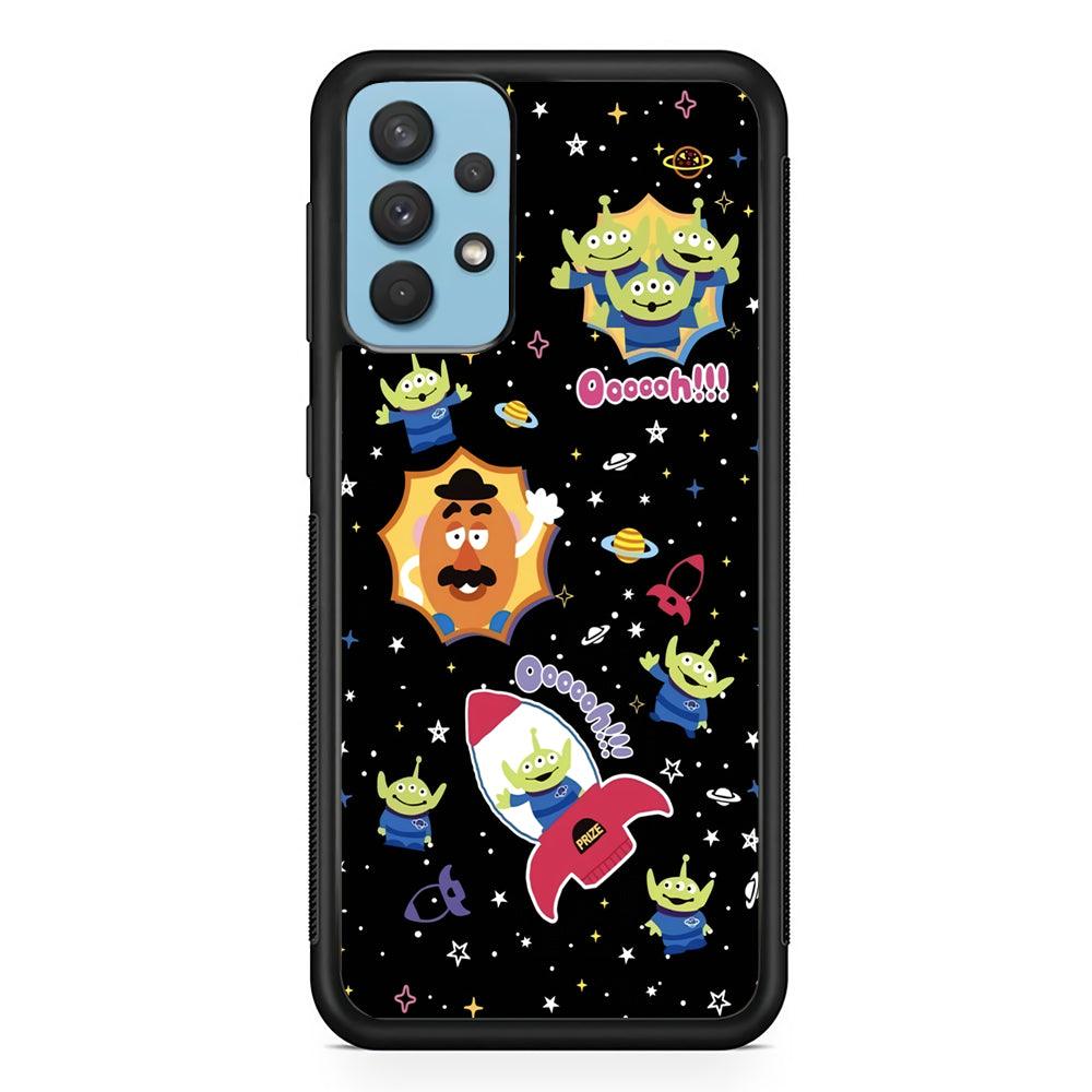 Toy Story Space Holiday Samsung Galaxy A32 Case-Rubber Black (2D Case)-Oxvistore
