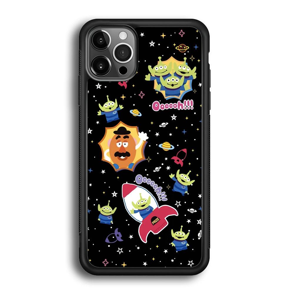 Toy Story Space Holiday iPhone 12 Pro Max Case-Rubber Black (2D Case)-Oxvistore