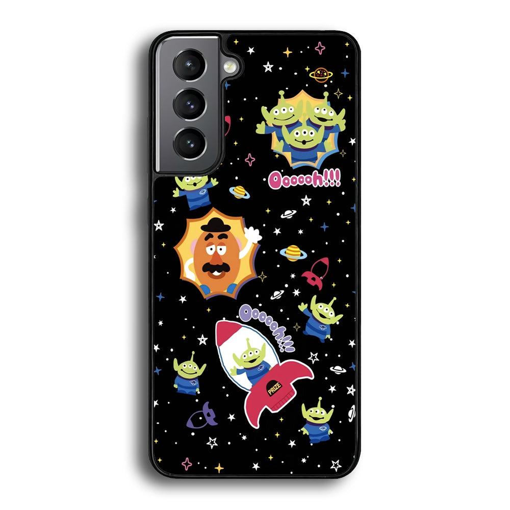 Toy Story Space Holiday Samsung Galaxy S21 Plus Case-Rubber Black (2D Case)-Oxvistore