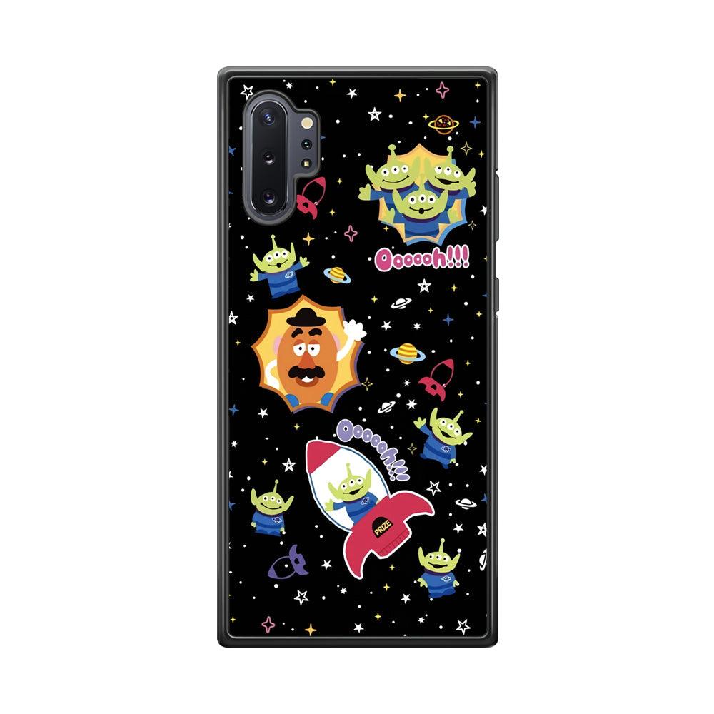 Toy Story Space Holiday Samsung Galaxy Note 10 Plus Case-Rubber Black (2D Case)-Oxvistore