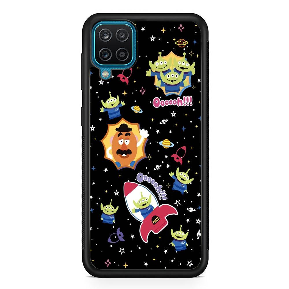 Toy Story Space Holiday Samsung Galaxy A12 Case-Rubber Black (2D Case)-Oxvistore