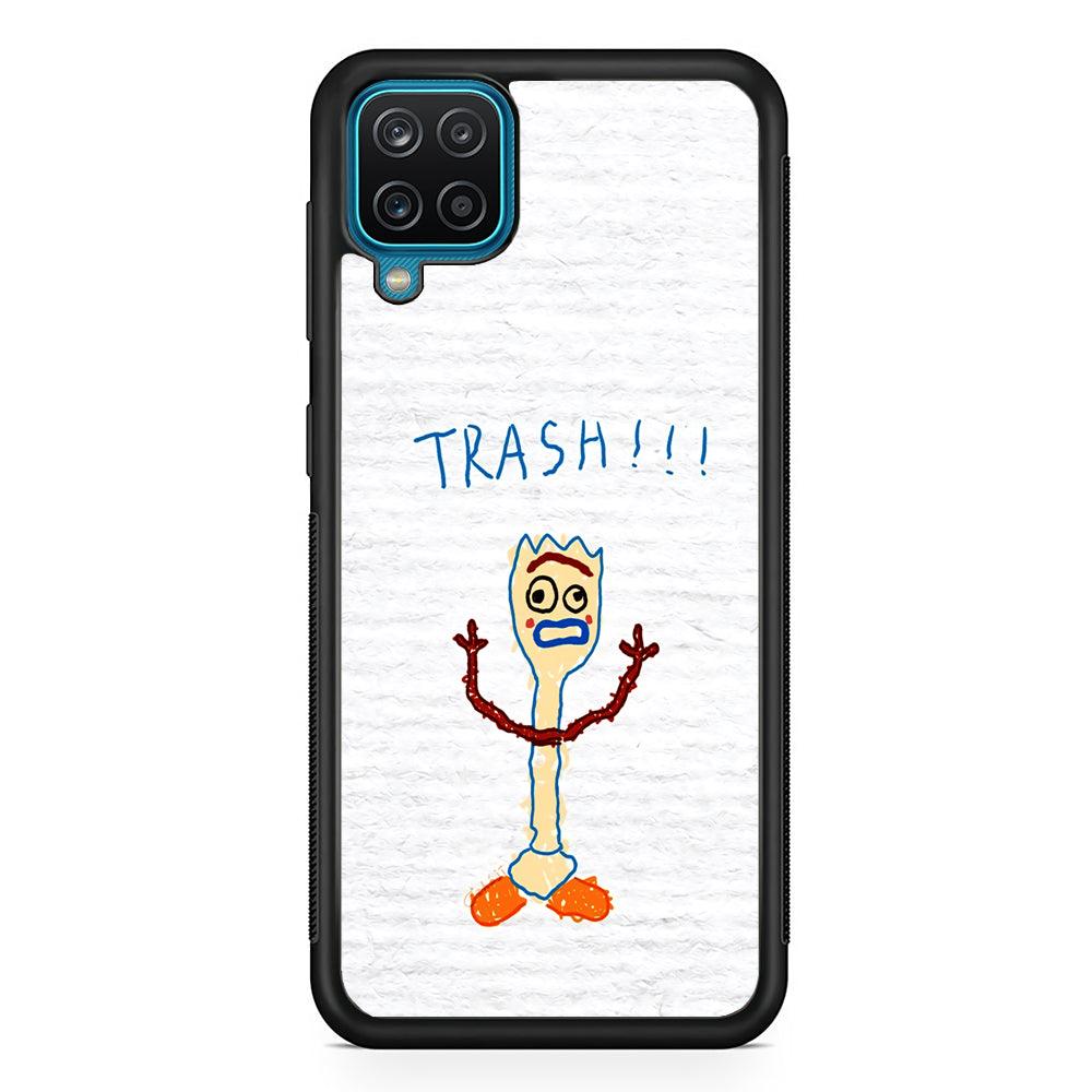 Toy Story Trash Hands Up Samsung Galaxy A12 Case-Rubber Black (2D Case)-Oxvistore