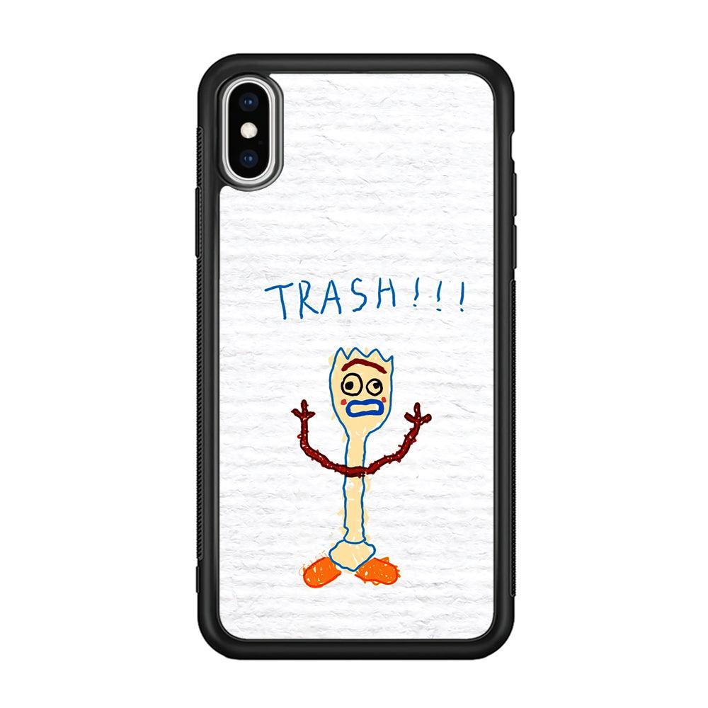 Toy Story Trash Hands Up iPhone X Case-Rubber Black (2D Case)-Oxvistore