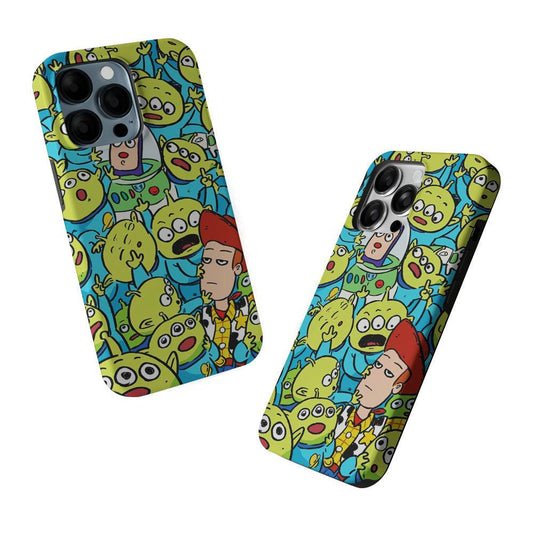 Toy Story and Aliens 2 in 1 Tough Phone Case-Oxvistore